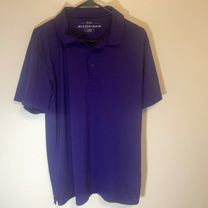 Mizzen + Main Performance Phil Mickelson Polo Large‎ Purple Mens Golf “Read”